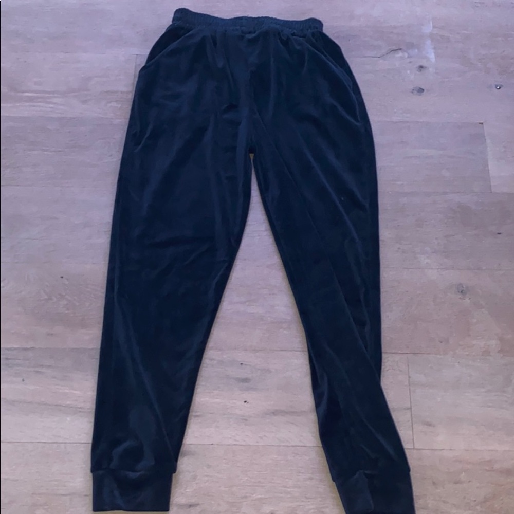 velvet joggers